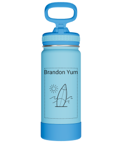 Actives Kids Water Bottle With Straw Lid - customized